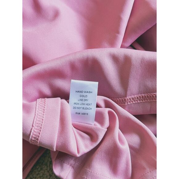 Fore One Shoulder Tie Pink Satin Bow Mini Dress Medium Cocktail Coquette Event - Picture 5 of 6